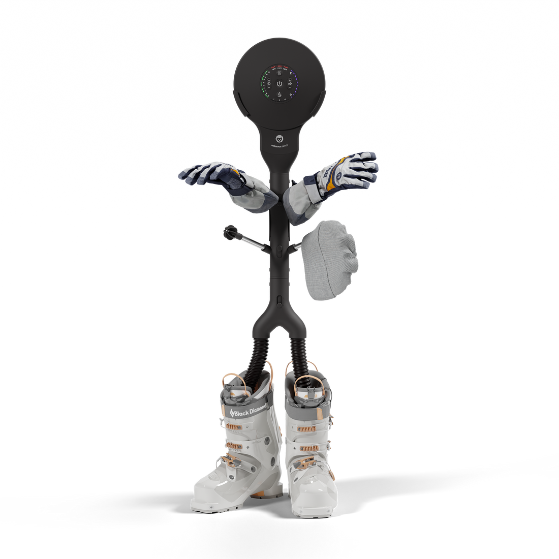 Hedgehog Dryer Buddy with gloves, hat and boots drying